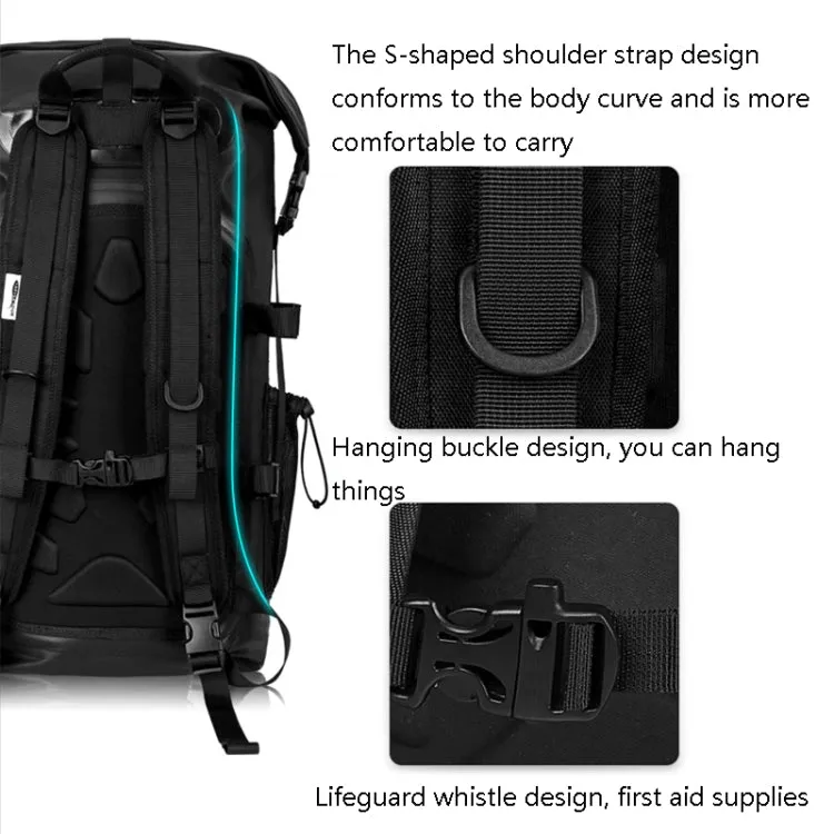 AFISHTOUR FM2023 35L Waterproof Outdoor Sports Backpack Large Capacity Backpack(Black)