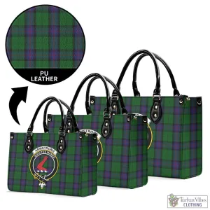 Armstrong Tartan Luxury Leather Handbags with Family Crest