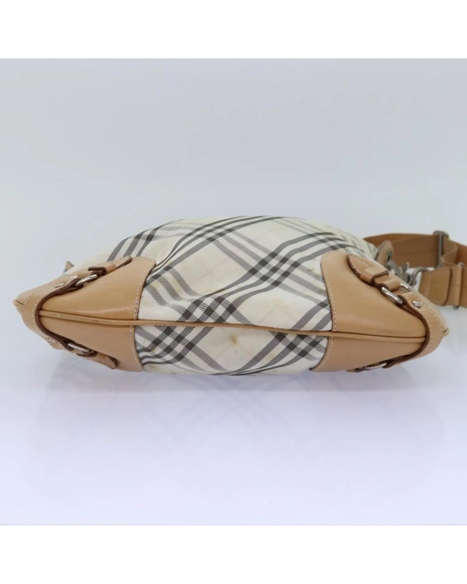 Beige Nylon Shoulder Bag with Nova Check Pattern by Burberry