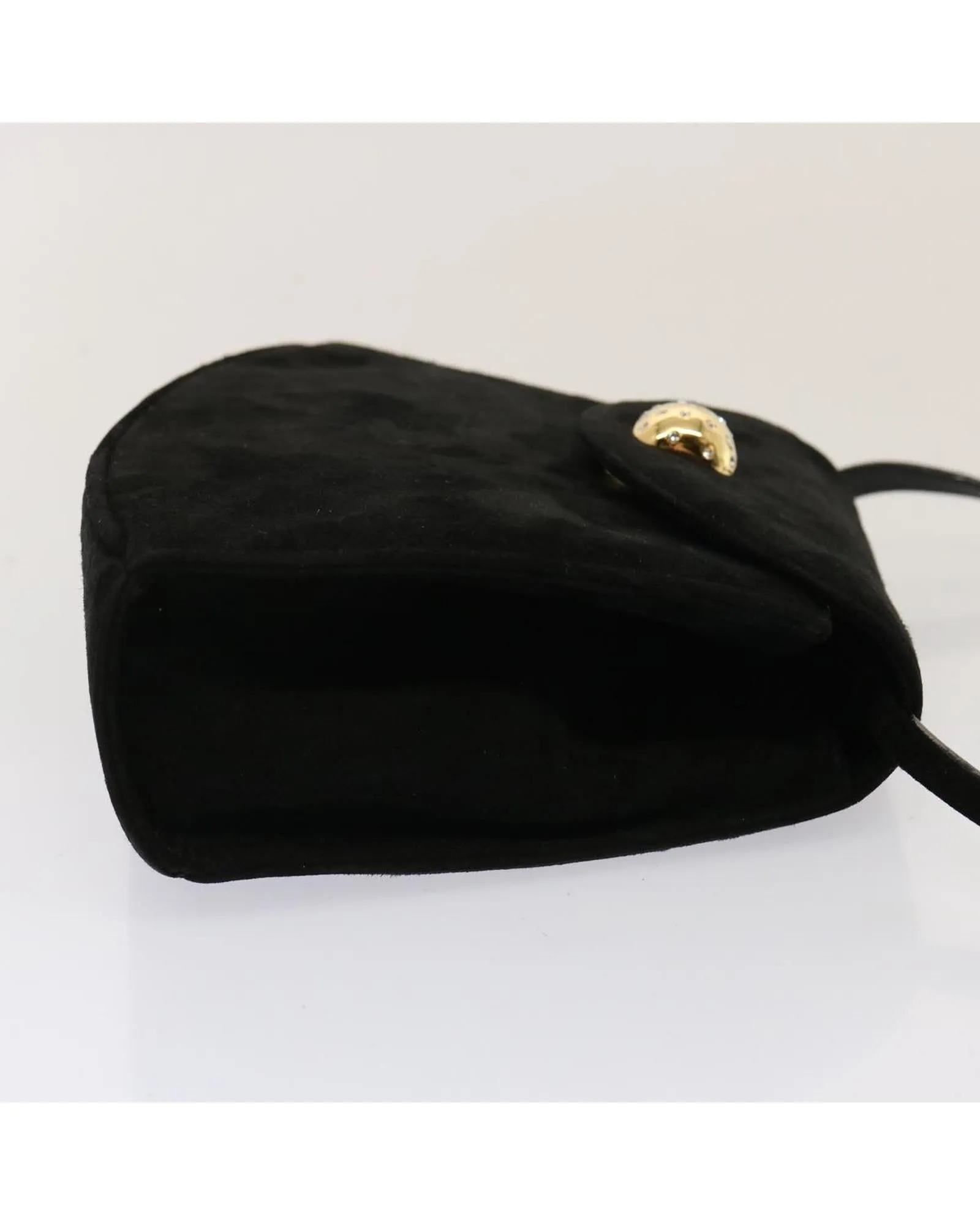 Black Suede Shoulder Bag with Adjustable Strap - Salvatore Ferragamo