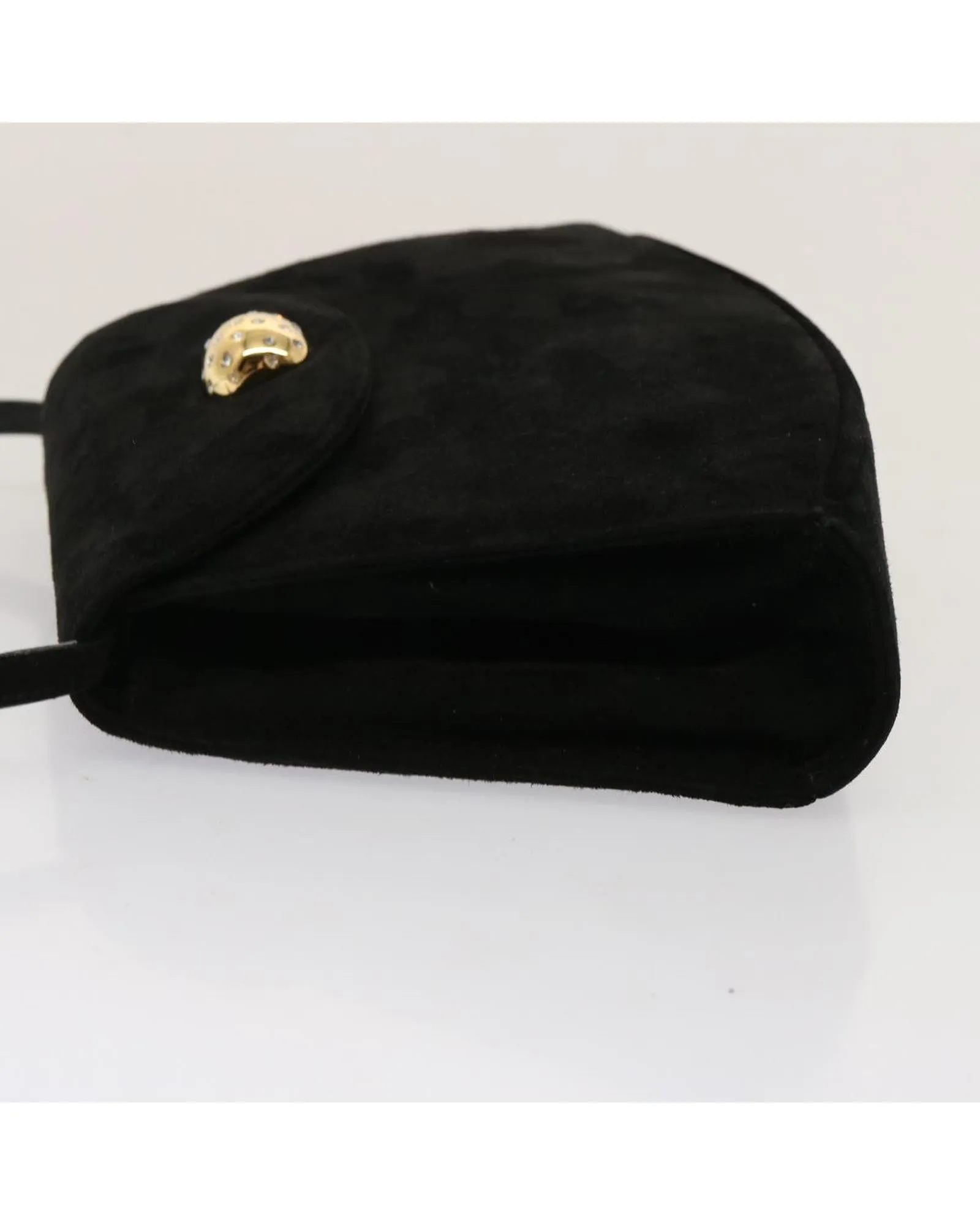 Black Suede Shoulder Bag with Adjustable Strap - Salvatore Ferragamo