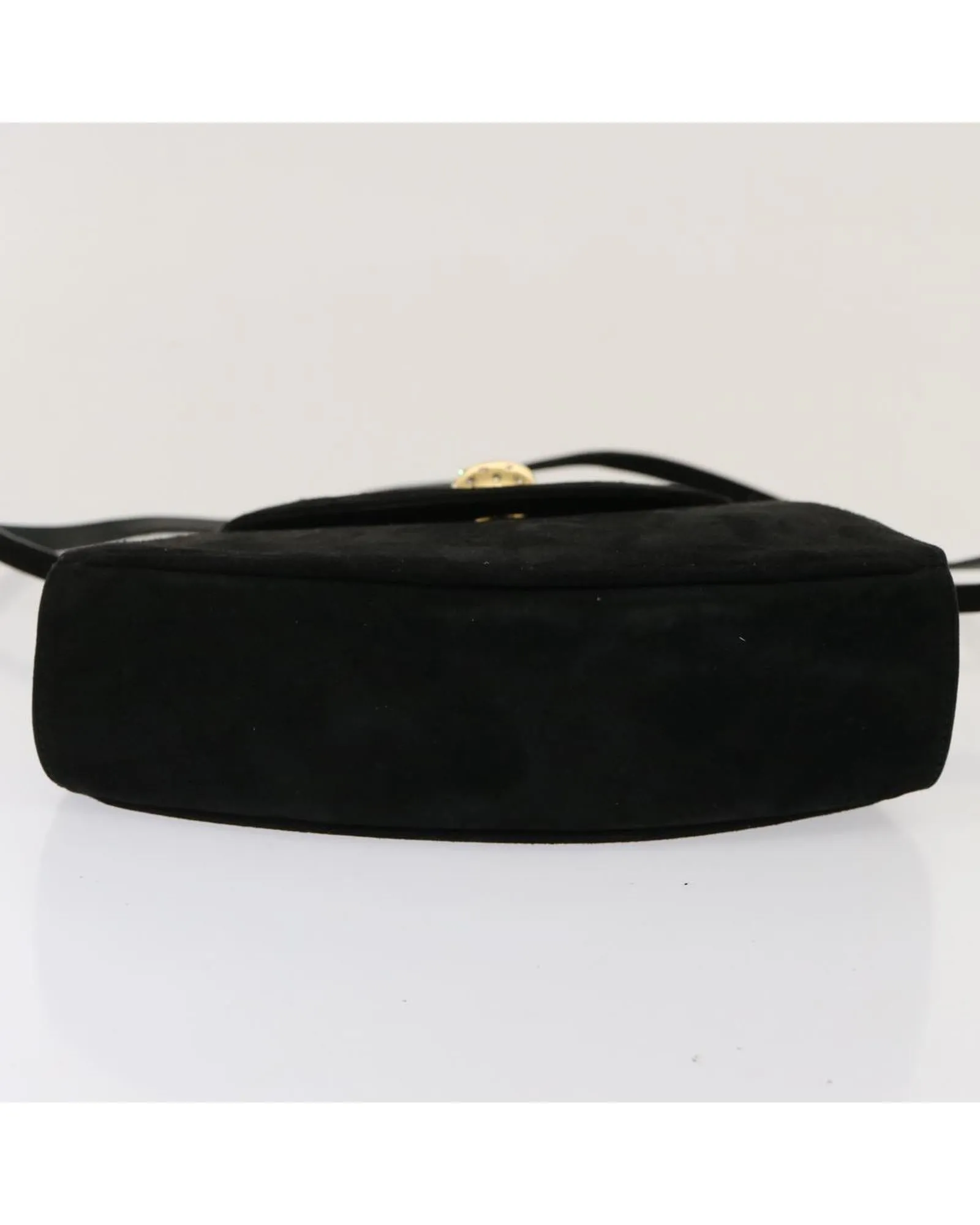 Black Suede Shoulder Bag with Adjustable Strap - Salvatore Ferragamo