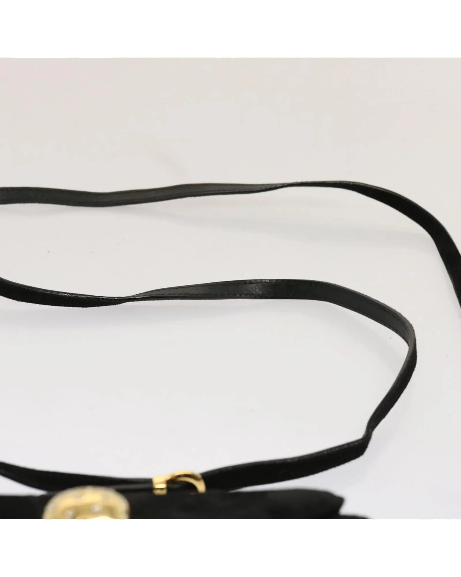 Black Suede Shoulder Bag with Adjustable Strap - Salvatore Ferragamo