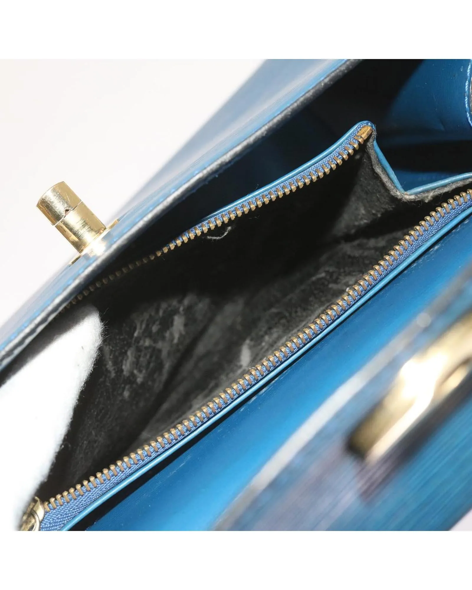 Blue Leather Hand Bag by Louis Vuitton