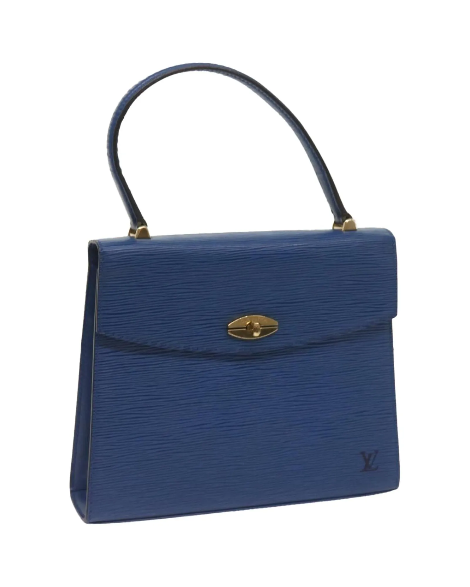 Blue Leather Hand Bag by Louis Vuitton