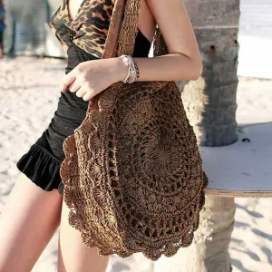 Bohemian Floral Mandala Knitted Summer Handbags