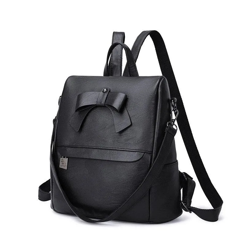 Bow-Knot Female Travel Retro Backpack