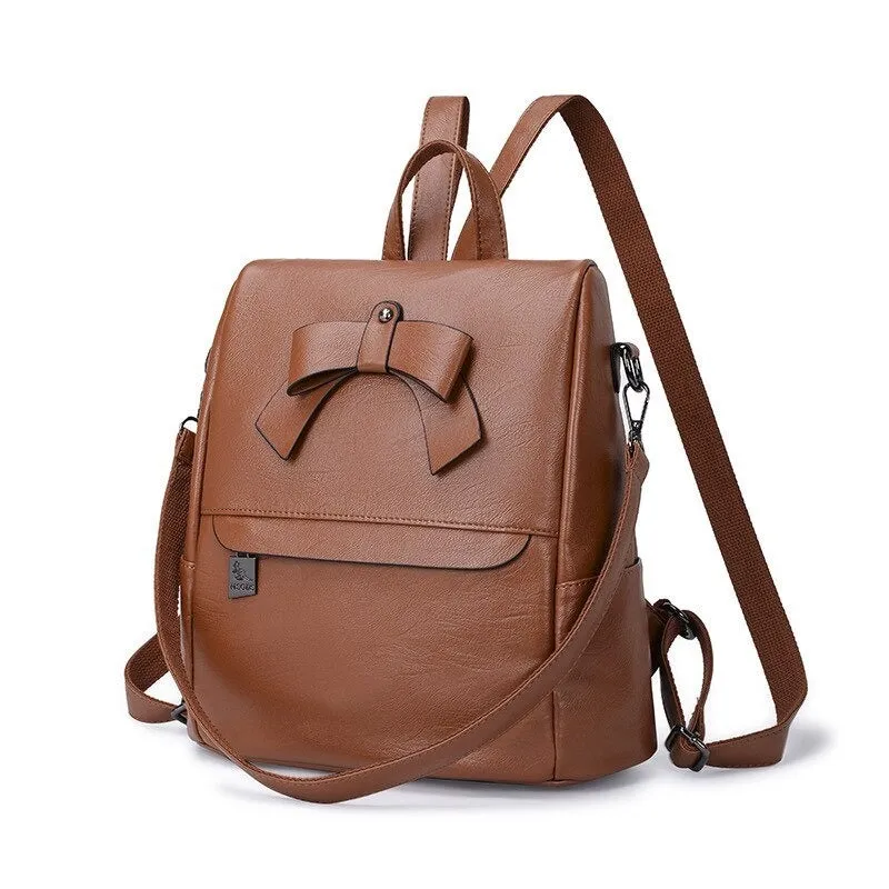 Bow-Knot Female Travel Retro Backpack