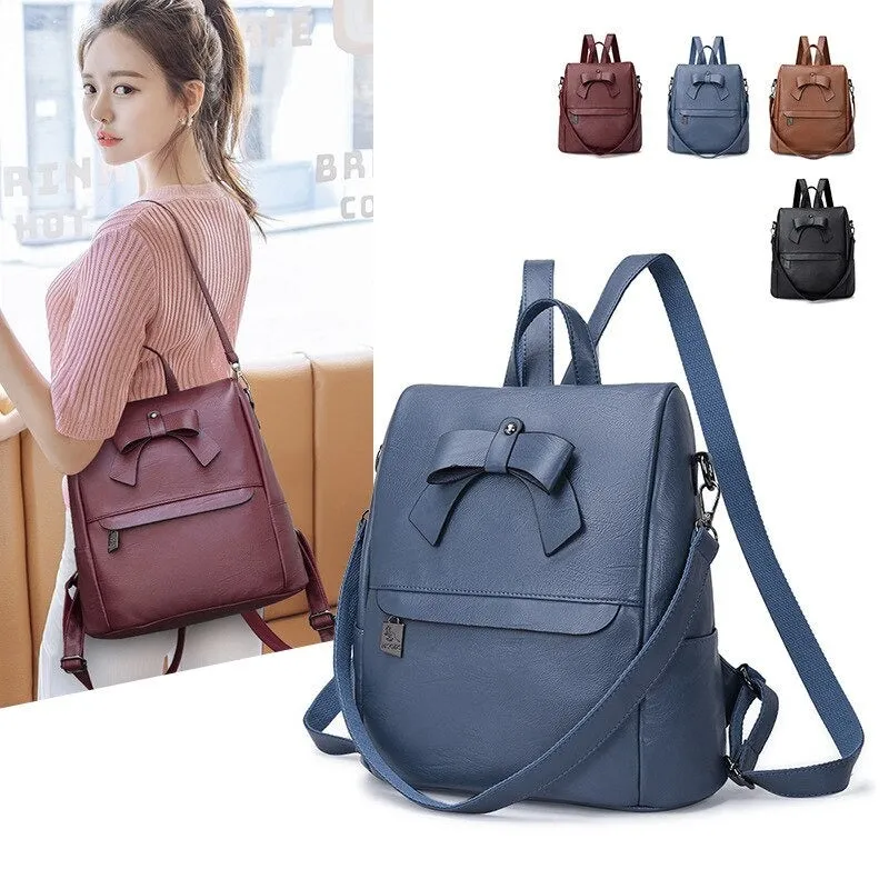 Bow-Knot Female Travel Retro Backpack