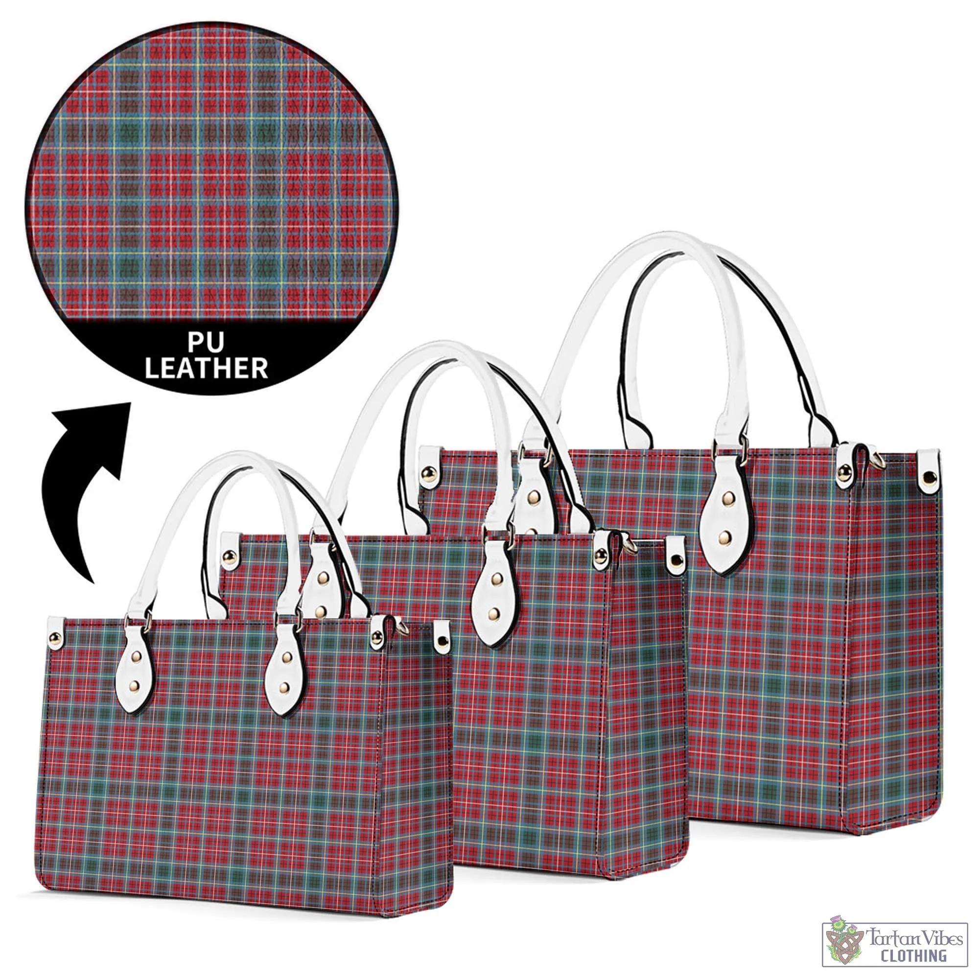 British Columbia Province Canada Tartan Luxury Leather Handbags