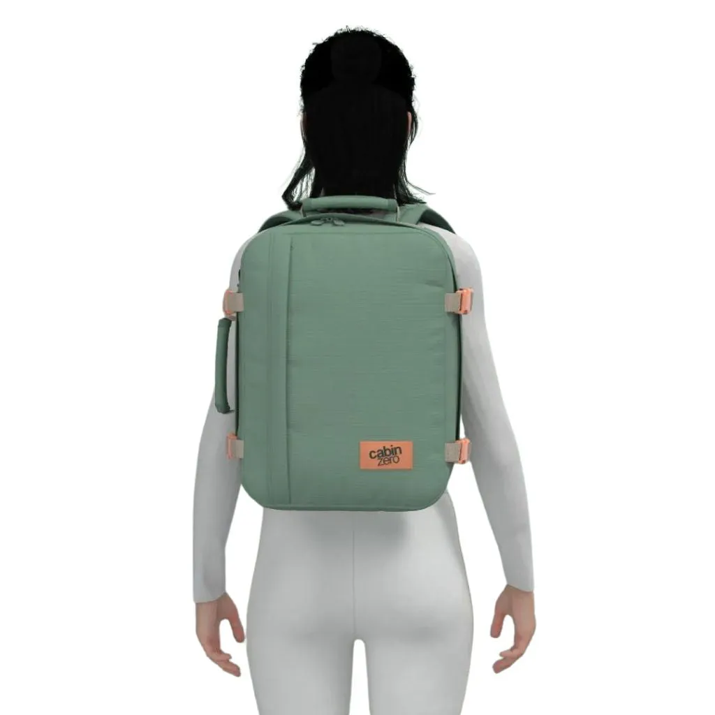 CabinZero Classic 28L Lightweight Carry On Backpack - Sage Forest