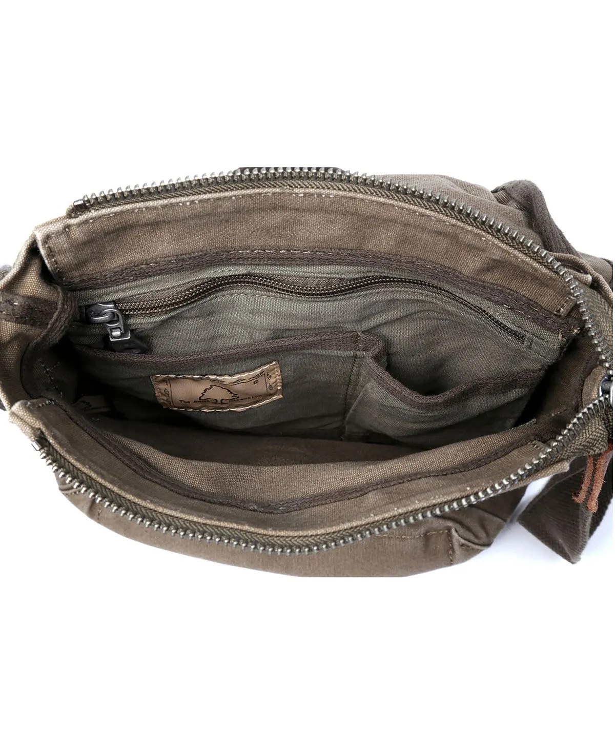 Canvas shoulder bag with flap Forest TSD BRAND