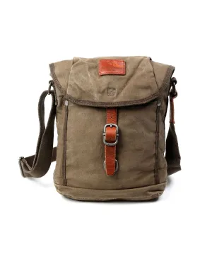 Canvas shoulder bag with flap Forest TSD BRAND