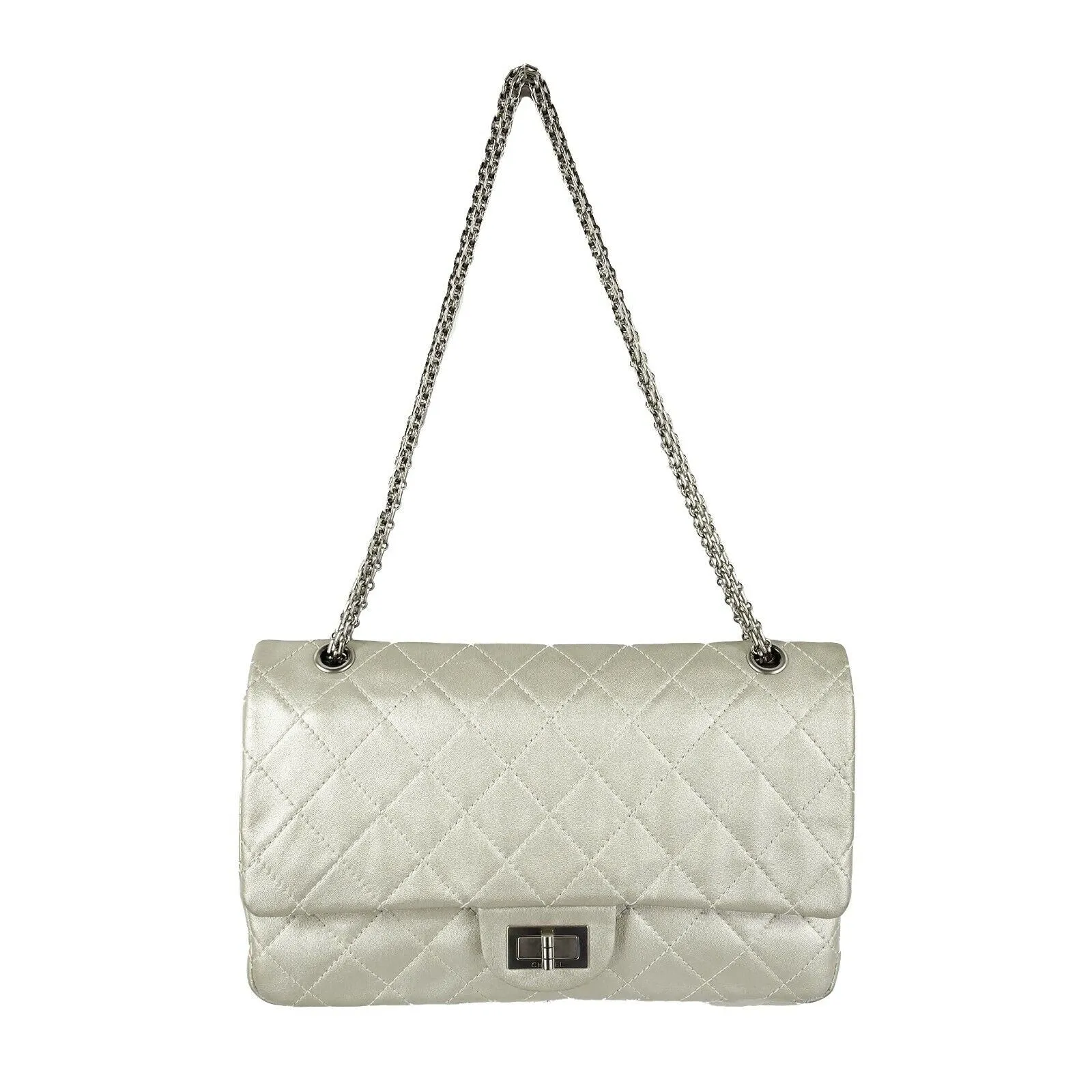 CHANEL - Metallic Calfskin Quilted 2.55 Reissue 227 Double Flap - Shoulder Bag