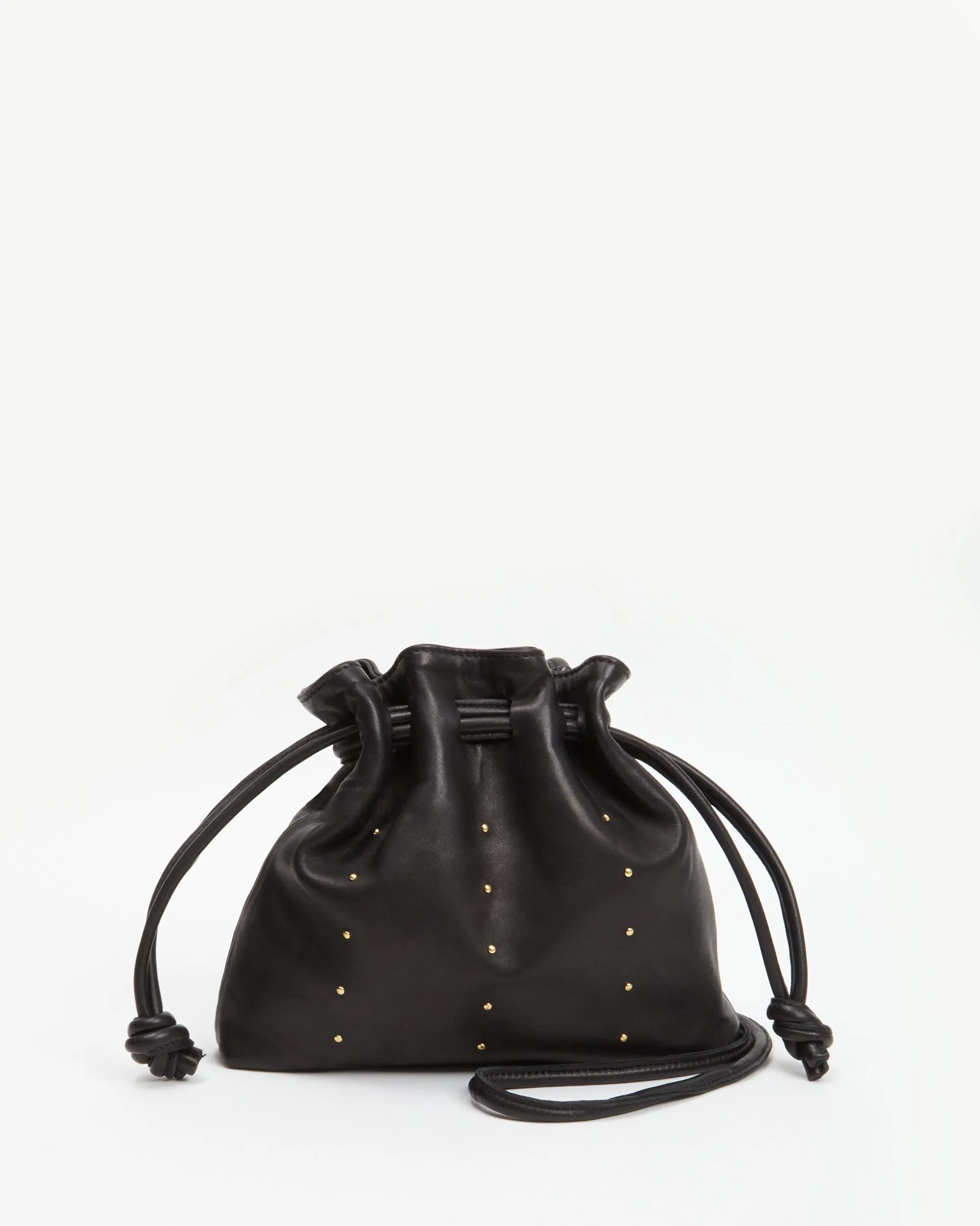 Clare V. - Petit Henri in Black Italian Nappa w/ Petit Studs