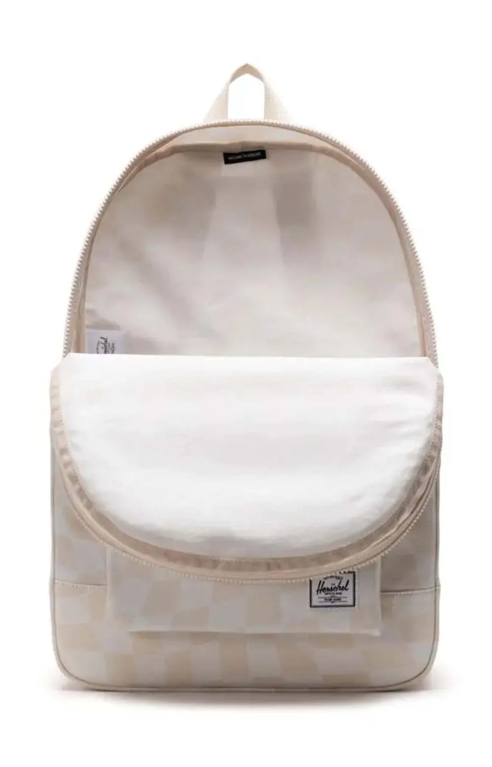 Cotton Casuals Daypack Backpack - Vintage Check Natural/White