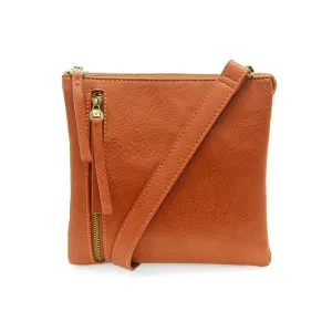 Dawn Multi Pocket Compact Crossbody Bag in Burnt Orange