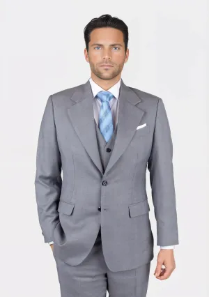 Ellis Light Grey Prince of Wales Suit