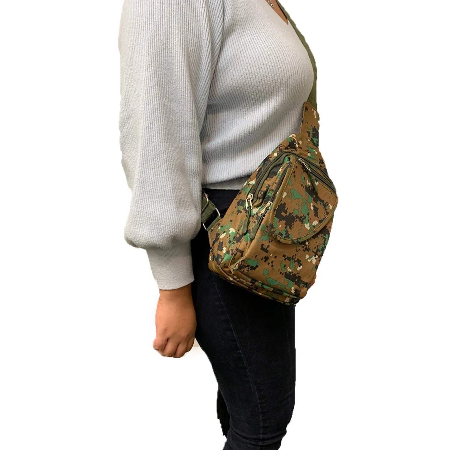 Empire Cove Digital Camo Crossbody Chest Sling Shoulder Bag Backpack