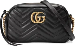 Gucci GG Marmont Small Matelassé Shoulder Bag Black