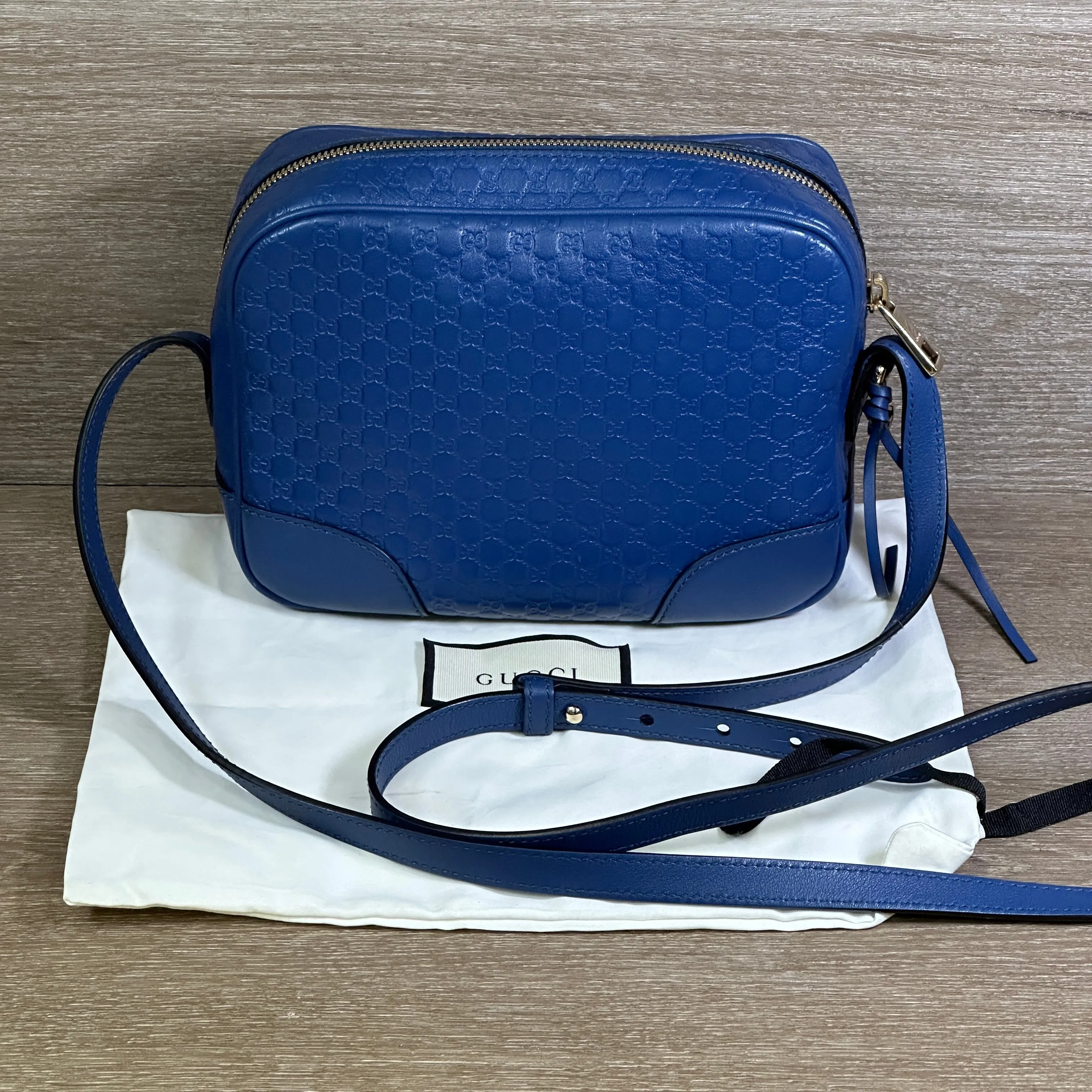 Gucci Guccissima Bree Crossbody - Blue