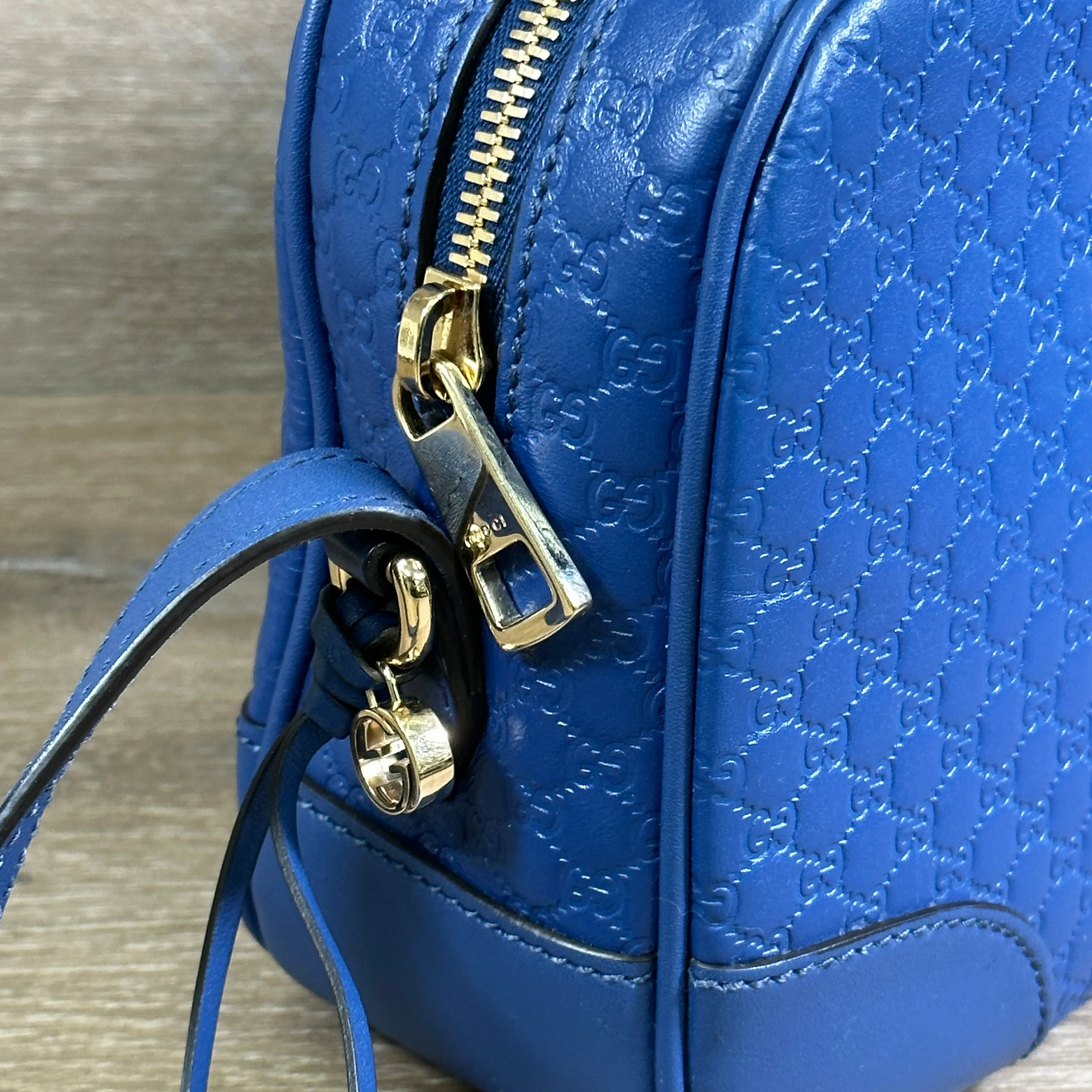 Gucci Guccissima Bree Crossbody - Blue