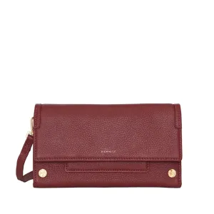 Hammitt AJ Crossbody Clutch - Pomodoro Red / Brushed Gold Hammered