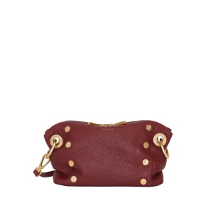 Hammitt Daniel Crossbody Clutch Sml - Pomodoro Red / Brushed Gold Hammered