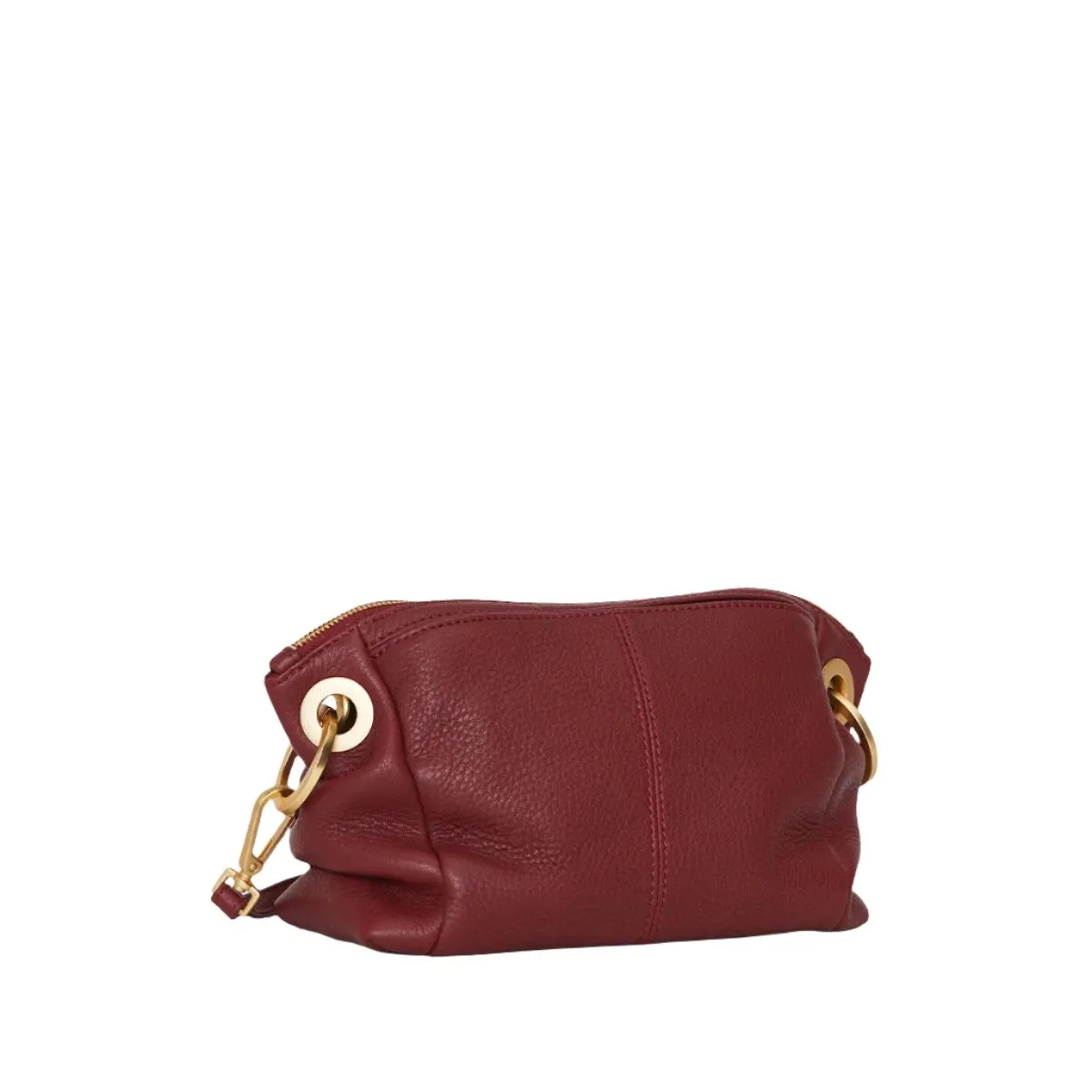 Hammitt Daniel Crossbody Clutch Sml - Pomodoro Red / Brushed Gold Hammered