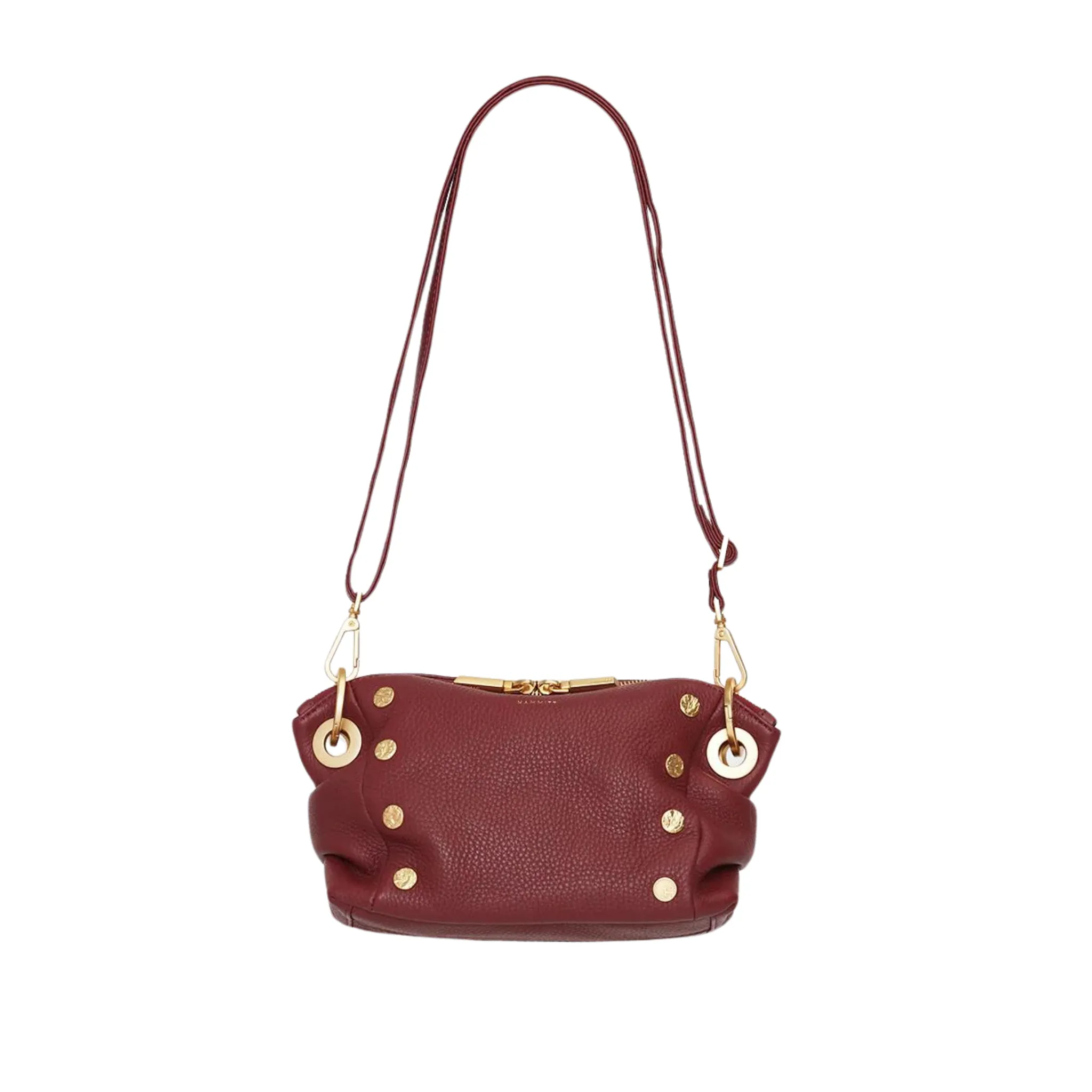 Hammitt Daniel Crossbody Clutch Sml - Pomodoro Red / Brushed Gold Hammered