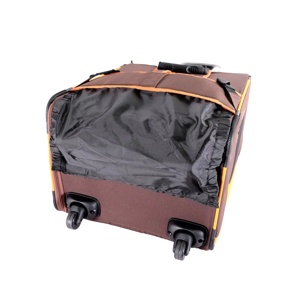 Ibiyaya Liso Backpack & Parallel Transport Pet Trolley | Orange/Brown