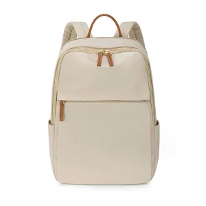 Laptop Apricot Backpack for Women, 15 Inch Computer Business Stylish Apricot Backpacks 女士筆記本電腦杏色背包，15 英寸電腦商務時尚杏色背包 KCBAG2254