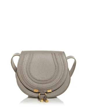 Marcie Chloe Small Leather Saddle Bag, Gray