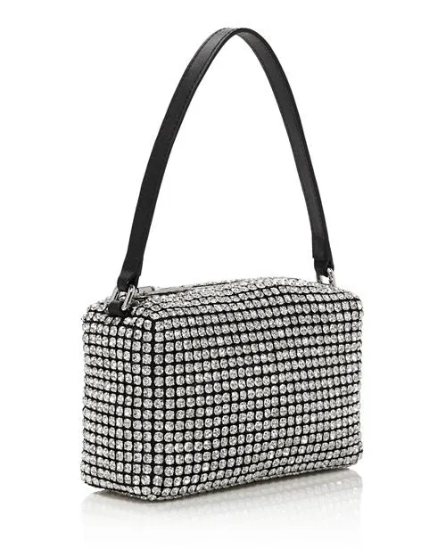 Medium pouch with rhinestones Alexander Wang, Silver