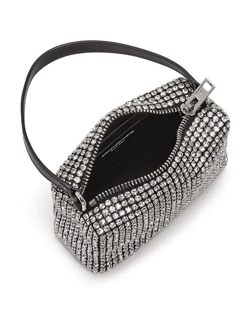 Medium pouch with rhinestones Alexander Wang, Silver