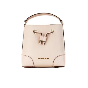 Michael Kors Mercer Small Pink Leather Bucket Crossbody Bag