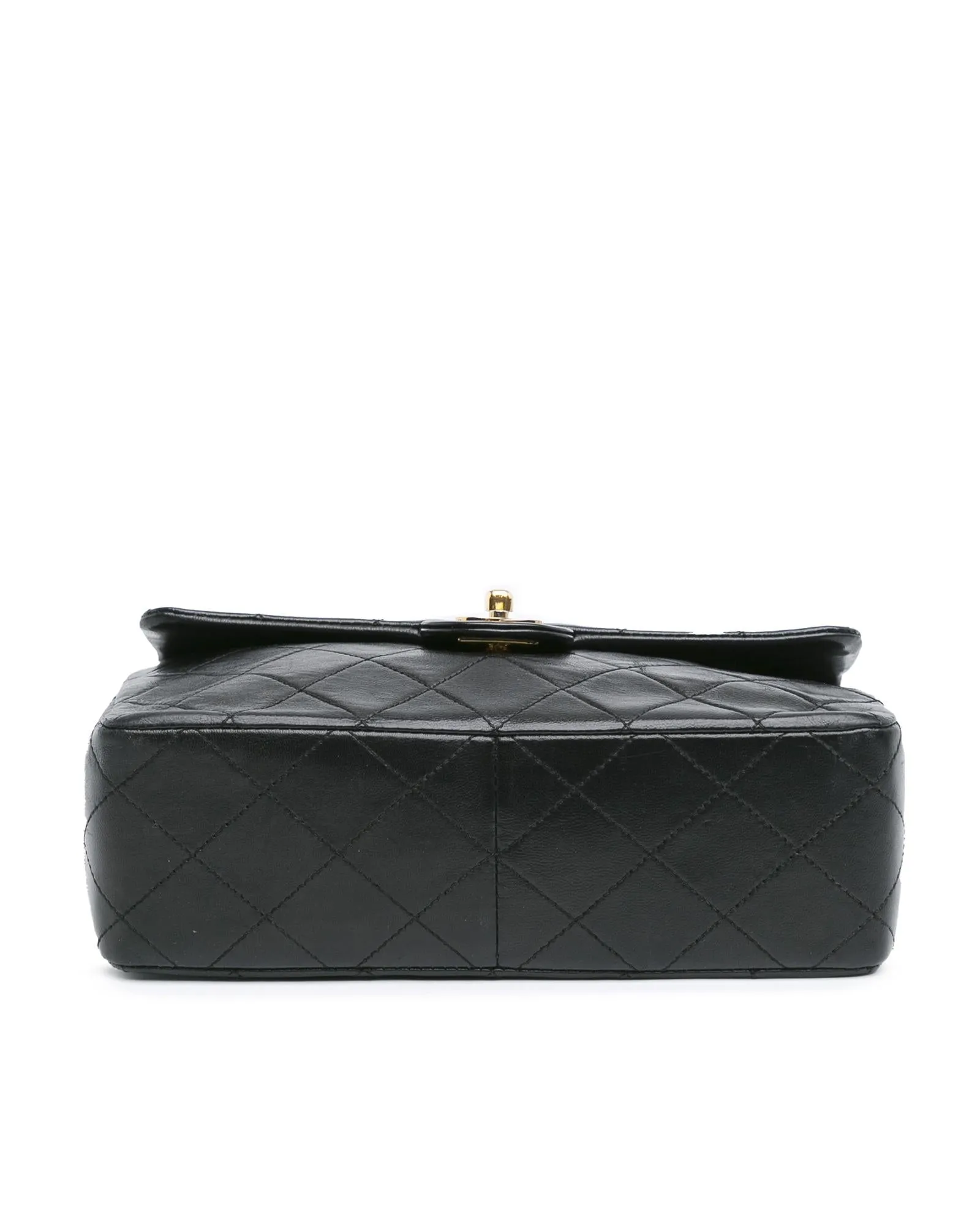 Mini Square Quilted Lambskin Leather Flap Bag with Chain Strap