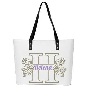 Personalize This Monogram Letter H to N PU Leather Handbag