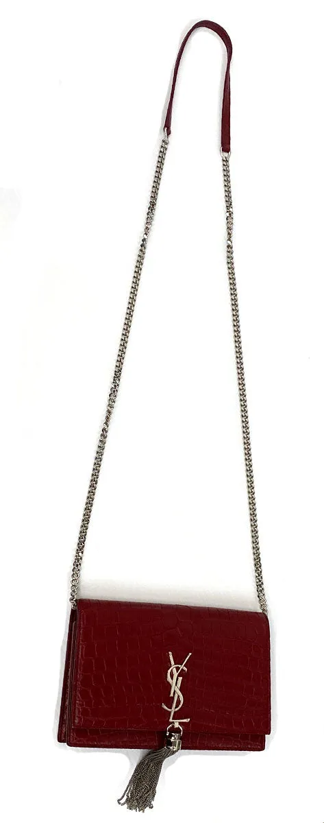 Saint Laurent Kate Chain Wallet with Tassel