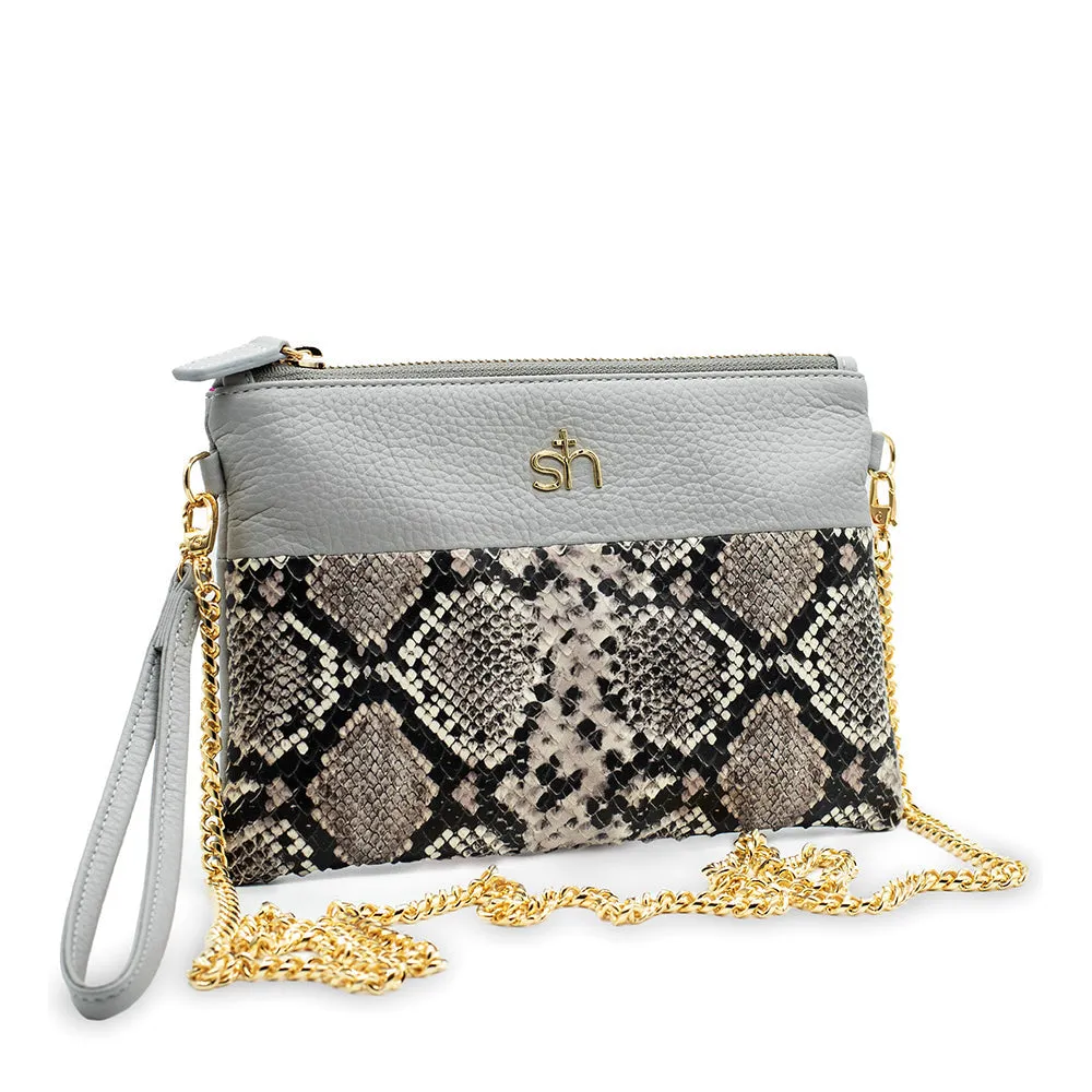 Soho Wristlet Clutch- Snakeskin