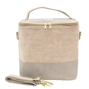 soyoung lunch poche - linen cement colour block