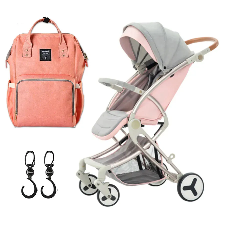 Teknum Feather Lite Traveller Stroller A1 Story (Light Pink Combo)