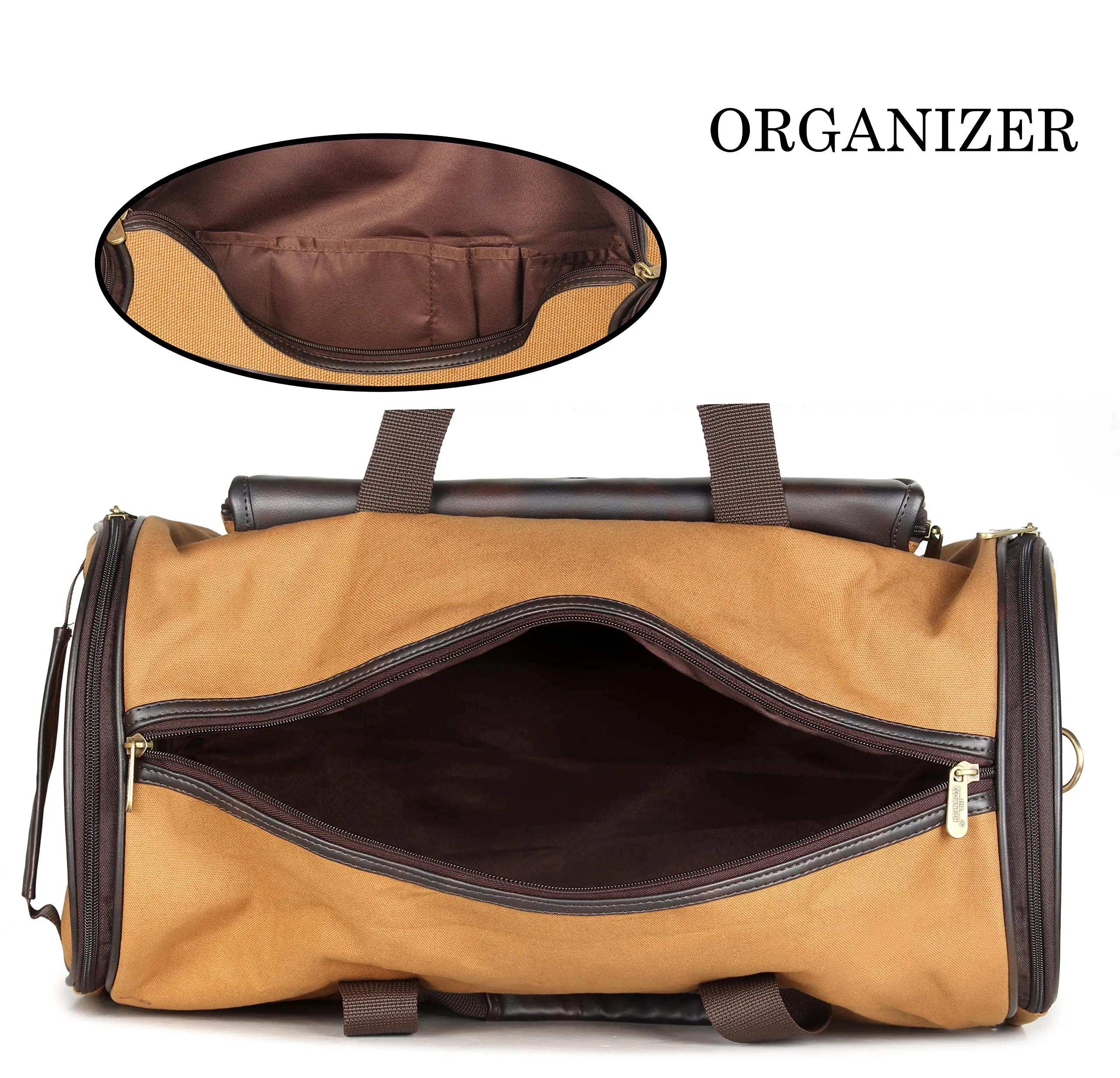 The Clownfish polyester 20 Cms Duffle Bag(TCFDBCN-IN-P-30LTN_tan)