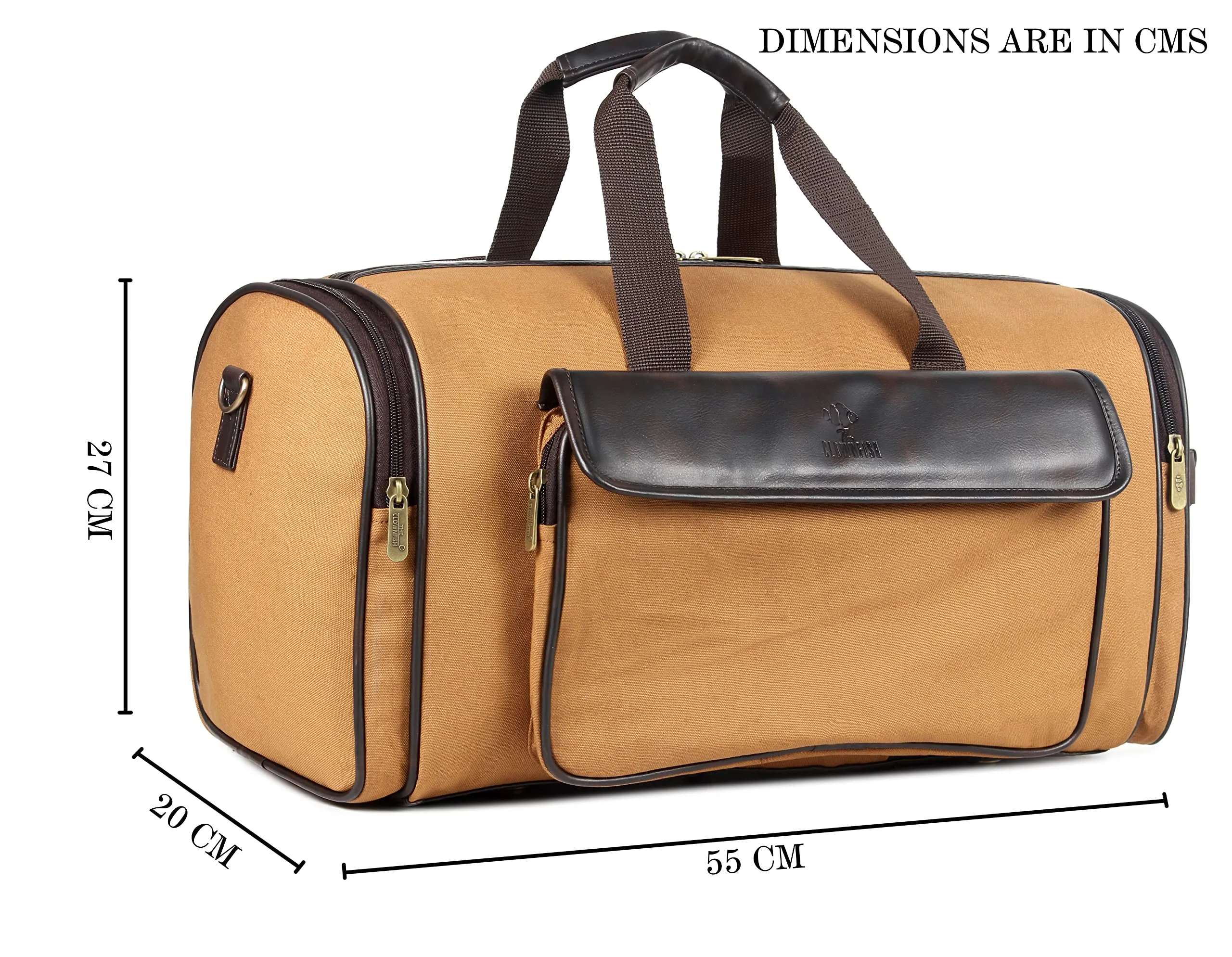 The Clownfish polyester 20 Cms Duffle Bag(TCFDBCN-IN-P-30LTN_tan)