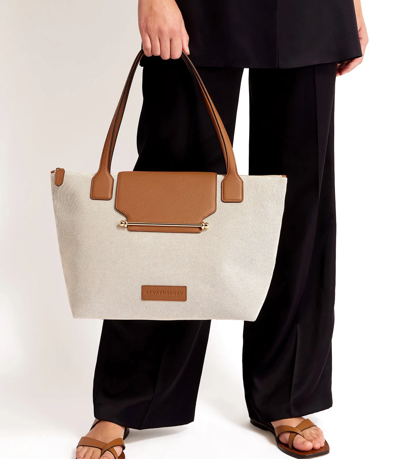 Travel Tote Canvas Ecru/Tan