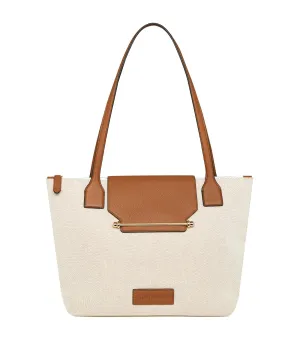 Travel Tote Canvas Ecru/Tan