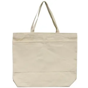 Wear'm Large Canvas Tote Bag with Front Pocket