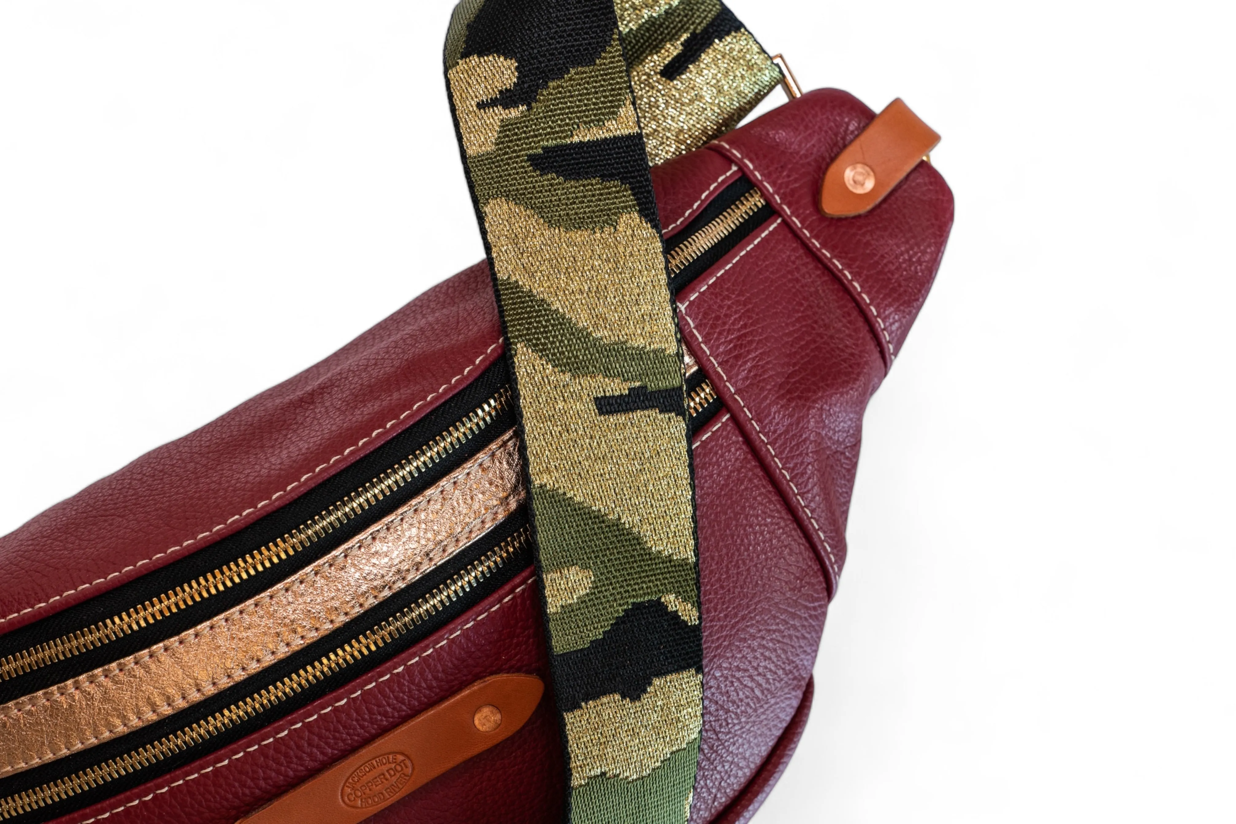 Webbing Shoulder Strap NEW Olive/ Gold Camo Gold Hardware