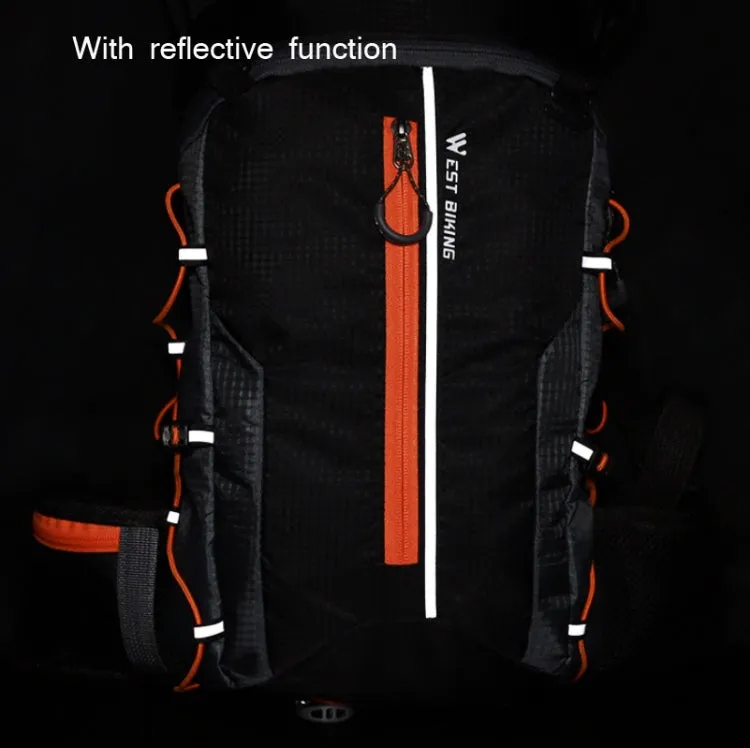 WEST BIKING Mountain Bike Riding Backpack Outdoor Lightweight Travel Bag(Orange)