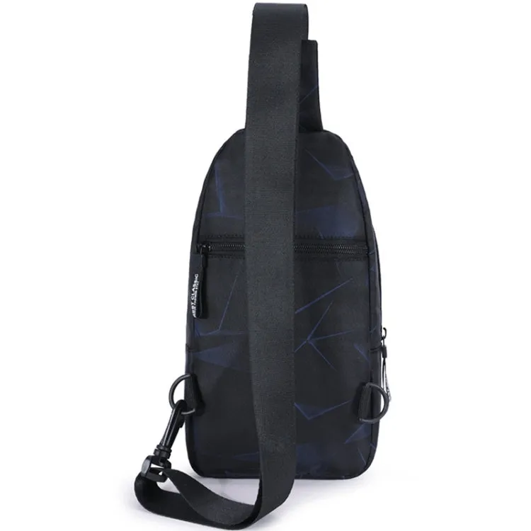 XQB993 Men Chest Bag Messenger Bag Oxford Cloth Sports Bag, Color: Graffiti Blue